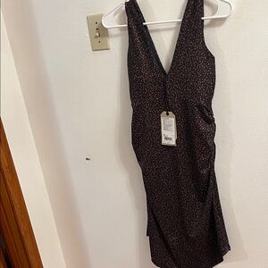 Prana Black and Pink Backless Dress pearl isla dress